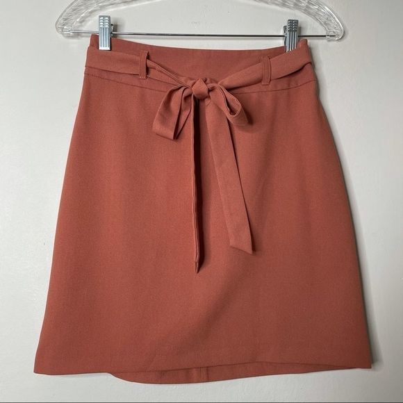ASOS burnt orange bow tie mini pencil skirt - Picture 10 of 10